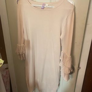 Alya light pink sweater dress